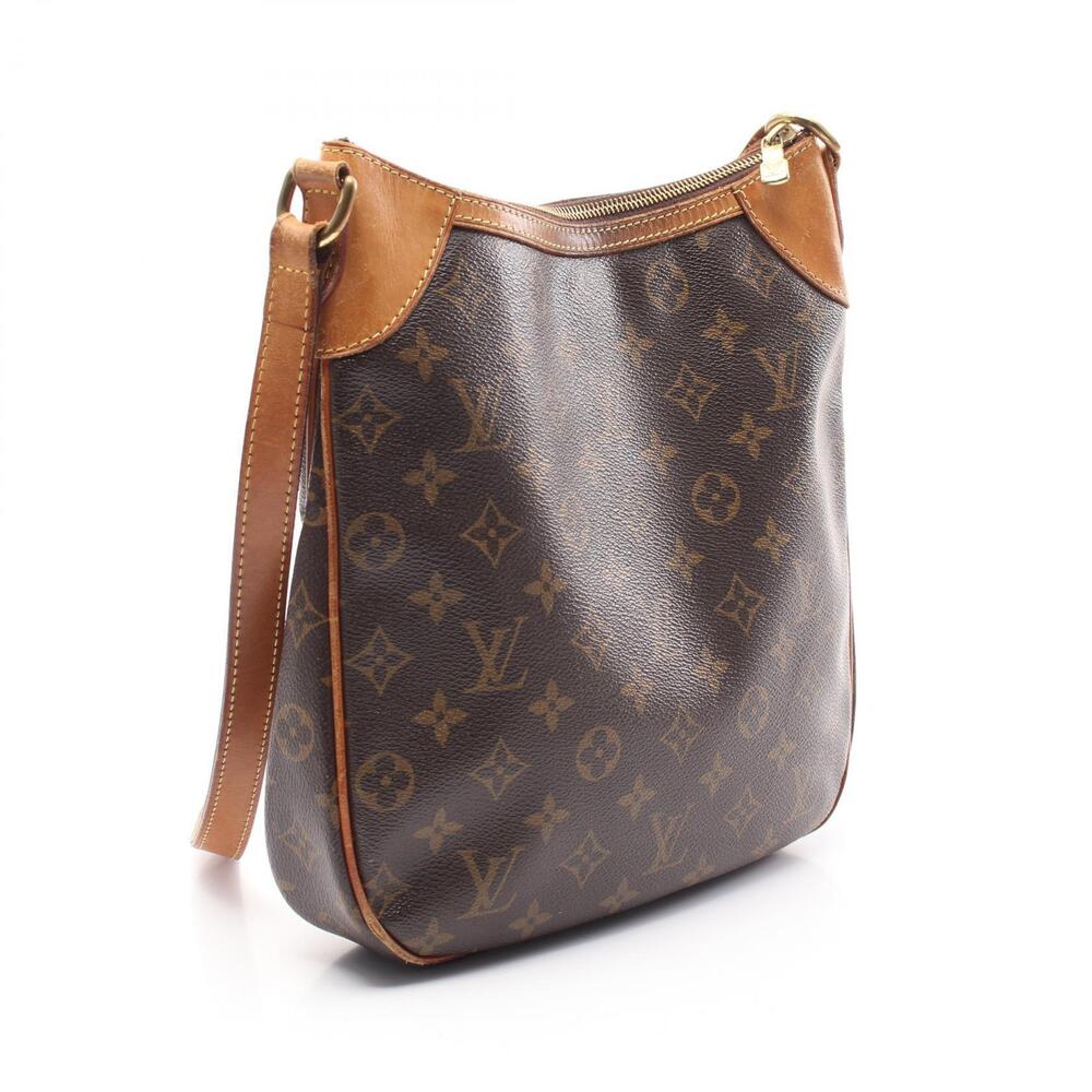Louis Vuitton Canvas Shoulder Odeon Leather Brown Monogram Bag
